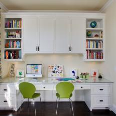 Traditional Home Office with Contemporary Accents
