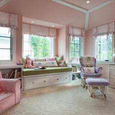 Pink, Traditional Girl's Bedroom