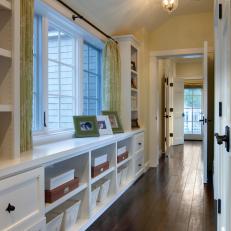 Traditional Hallway with Built-In Storage