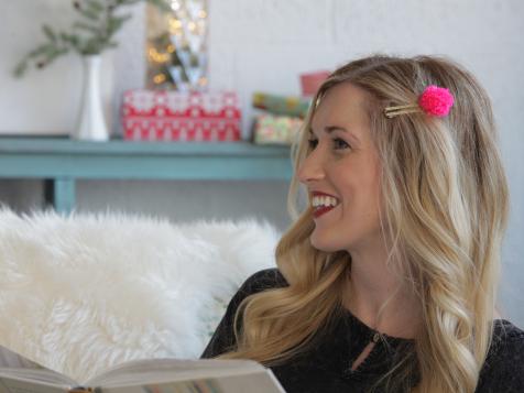 Make These Adorable Glitter + Pom-Pom Hair Clips