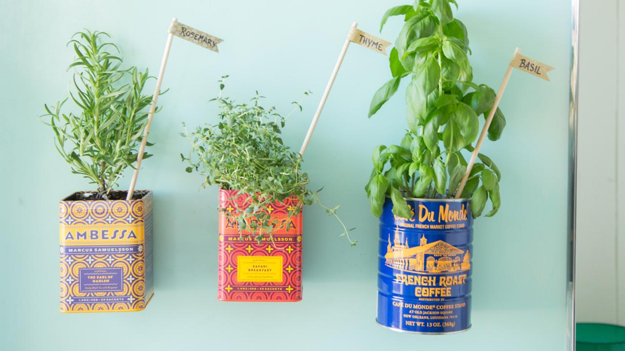 Magnetic Tea Tin Herb Garden for Fridge