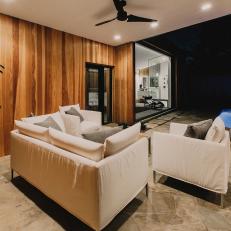 Contemporary Living Room and Breezeway