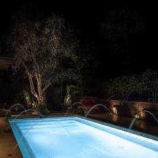 Mediterranean Backyard Swimming Pool