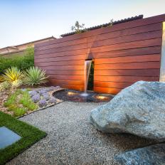 Modern Zen Garden with Water Feature