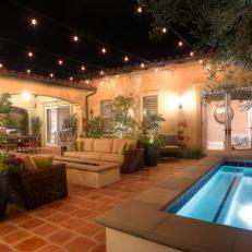 Tuscan-Inspired Courtyard with Spacious Hot Tub