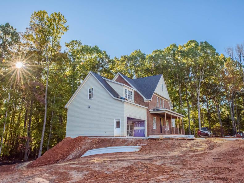 Construction is underway at the HGTV Smart Home 2016 in Raleigh, NC as Daikin HVAC units are installed.