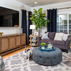 Transitional Living Room Boasts Trendy Color Palette