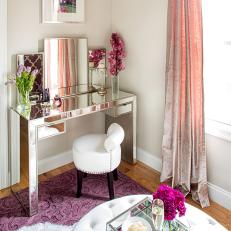 Glamorous Dressing Room Boasts Lovely Shades of Purple