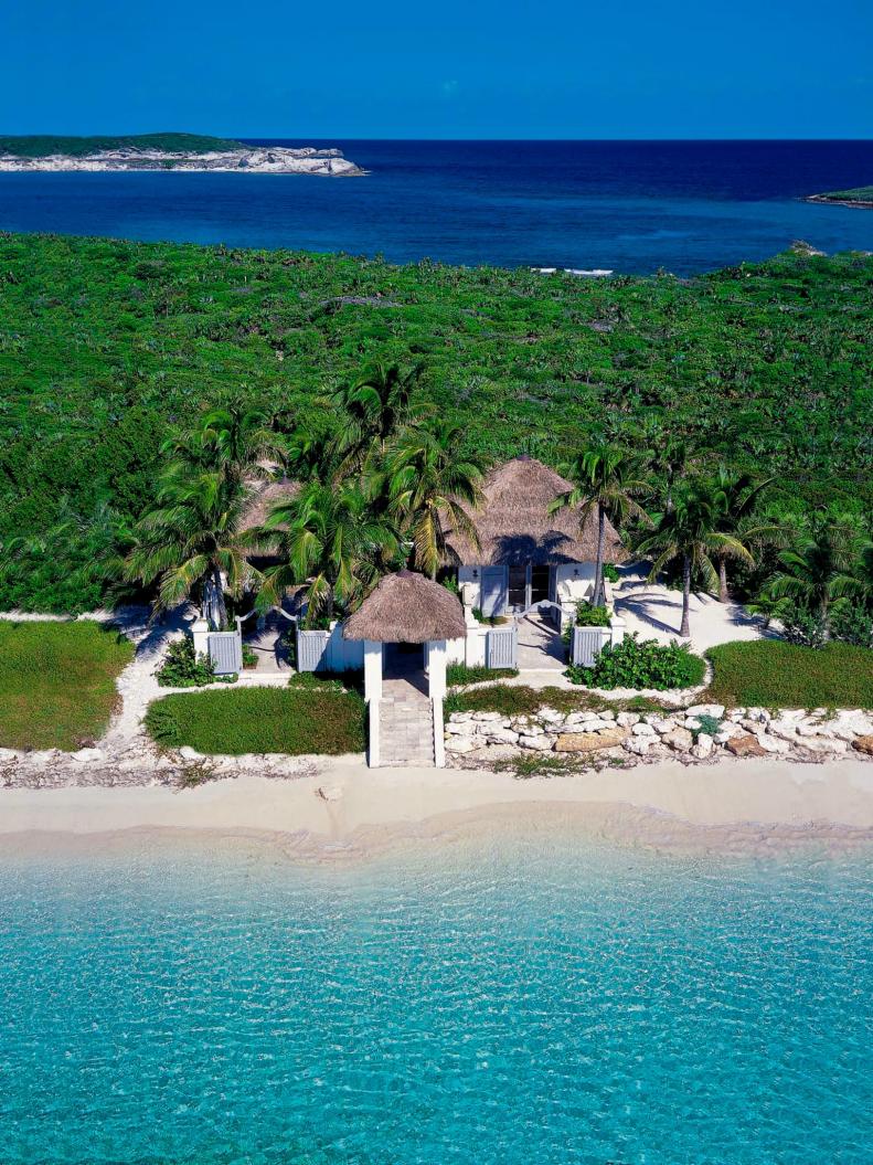 If youâ  re capable of pulling a rabbit or in this case, a large wad of cash out of your hat, you can join the ranks of some of Hollywoodâ  s glitterati and sleep over at David Copperfieldâ  s 150-acre island on Musha Cay along the Exuma Islands, Bahamas. Accessed by boat or helicopter, the private archipelago accommodates 24 visitors at a time with 30 staff members (1.25 per person) catering to your every desire.