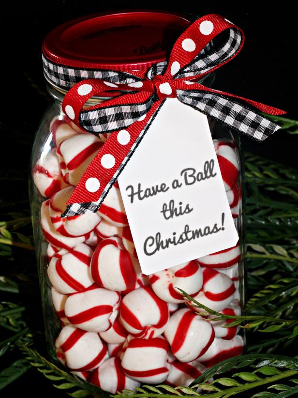 Peppermints in Glass Jar