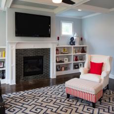 Classic Living Room Boasts Bold Accents