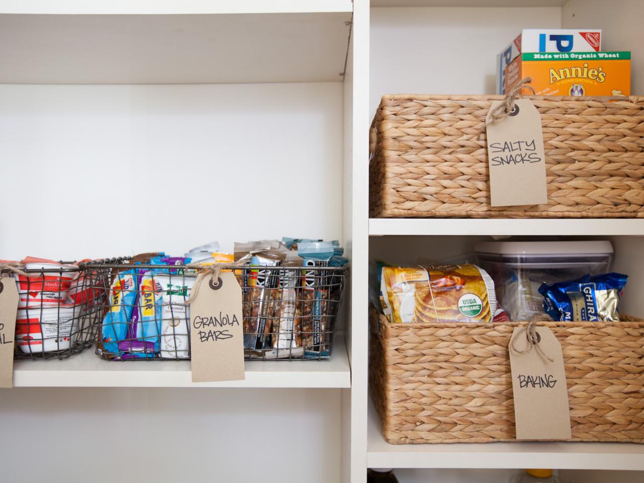 How I organized my pantry with baskets
