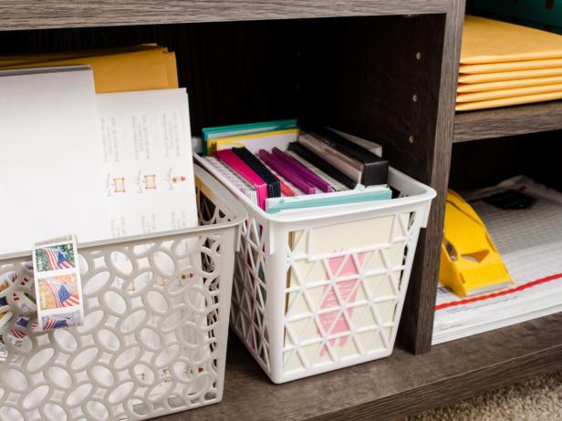 Mailing Station in Organized Home Office | HGTV