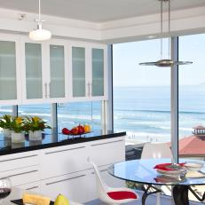 Modern Dining Room in Beachfront Condo