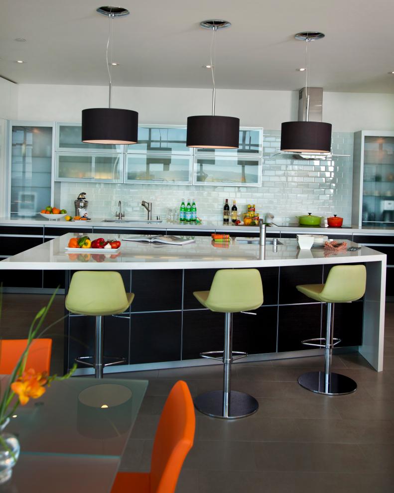 Contemporary, Urban Kitchen With Island