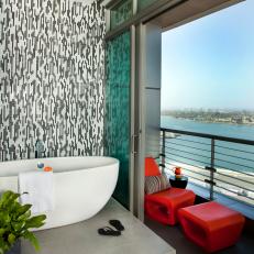 Urban Bathroom With Views of San Diego 