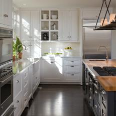 White, Rustic-Contemporary Kitchen
