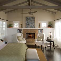 Neutral, Rustic Master Bedroom with Soft Details