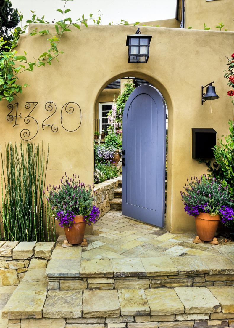 Mediterranean Doorway and Courtyard