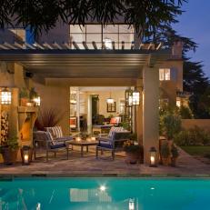 Mediterranean-Inspired Home with Pool and Pergola