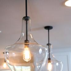 Pendant and Recessed Lighting in Kitchen 