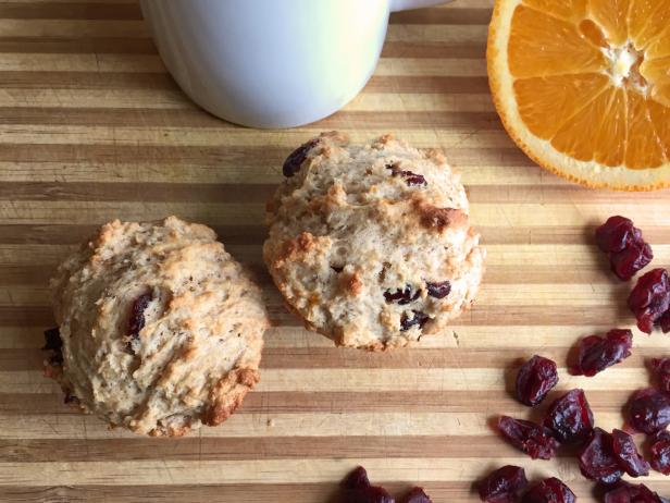 Irish soda bread muffins made with cranberries and orange