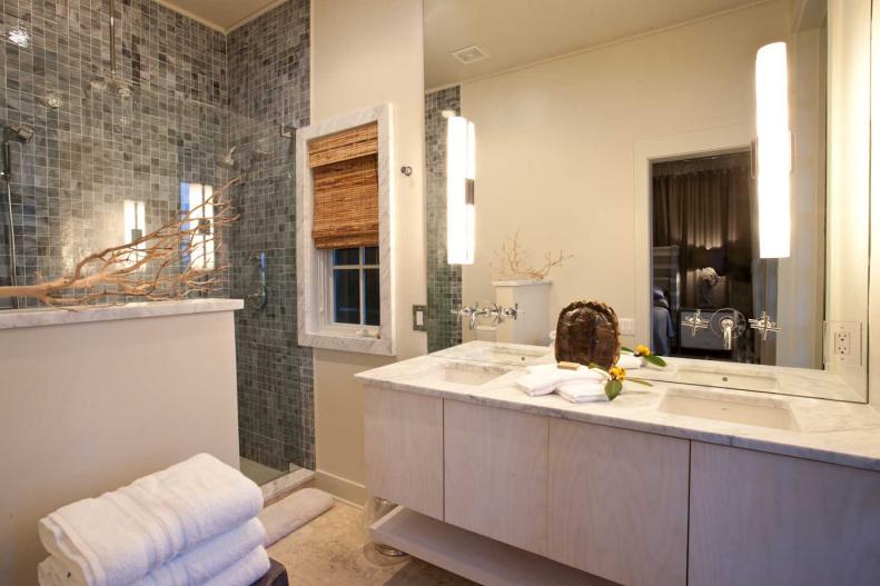 Neutral Bathroom With Branch
