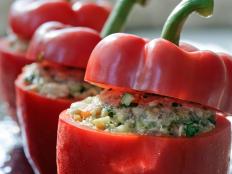 Holland Peppers Stuffed With Creole Fried Rice