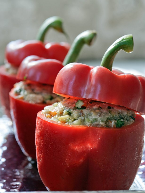 Holland Peppers Stuffed With Creole Fried Rice