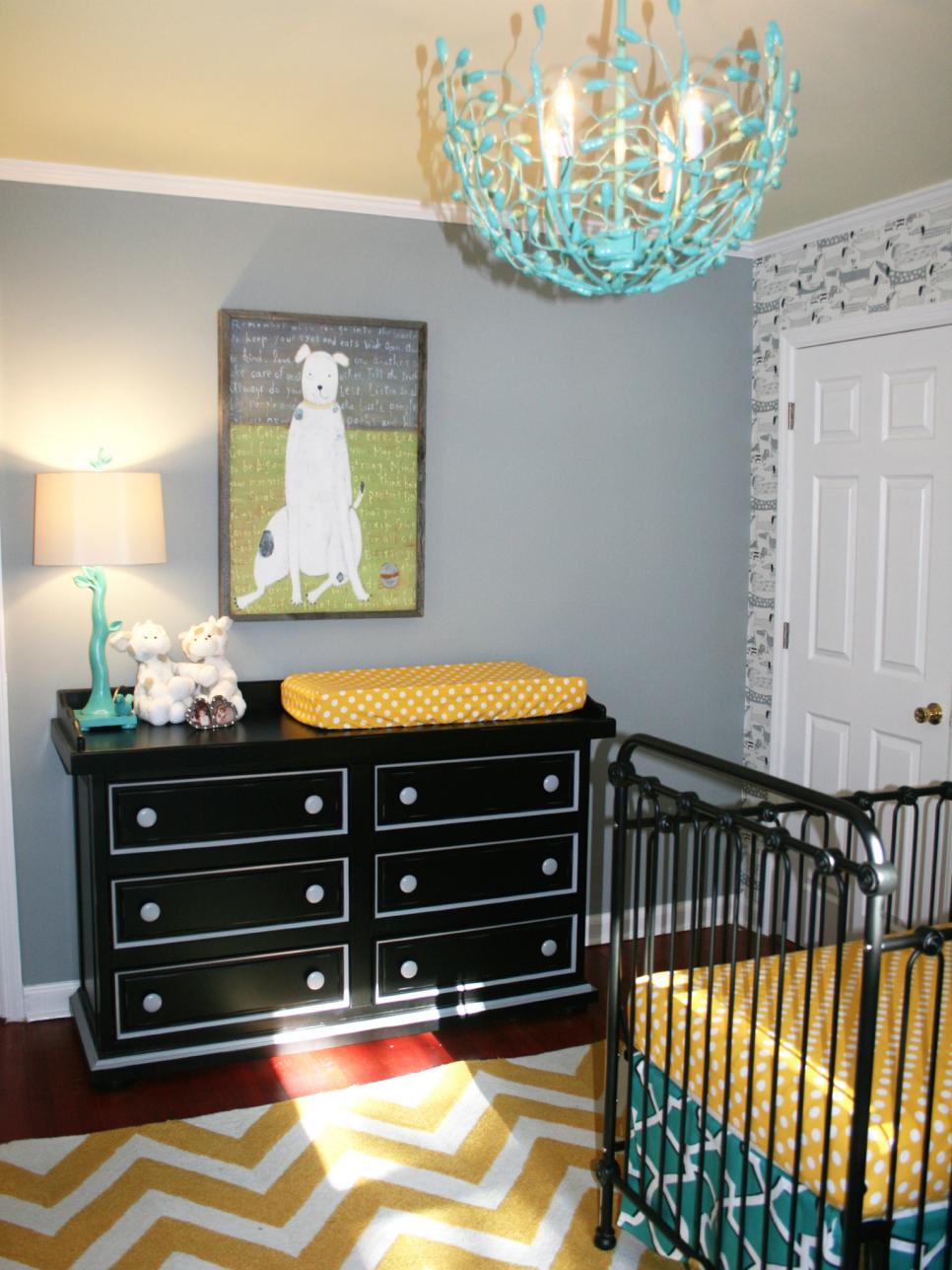 black metal changing table