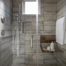 Sunlit Tile Walk in Shower