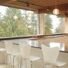 Midcentury Modern Kitchen Offers Beautiful Views