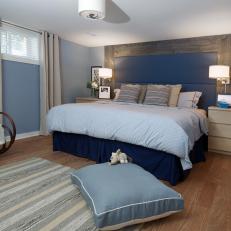 Transitional Design in Master Bedroom 