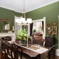Traditional Dining Room with Polished Accents 