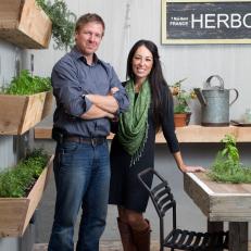 Chip and Joanna Gaines in Greenhouse 