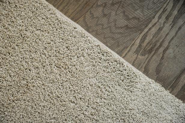 Gray Area Rug on Hardwood Floor | HGTV