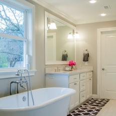 Updated Master Bath with Freestanding Tub and Shower