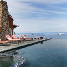 Infinity Edge Pool Blends Into Puget Sound
