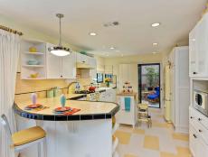 Retro Kitchen Decked Out With Bright, Sunny Yellow Shades