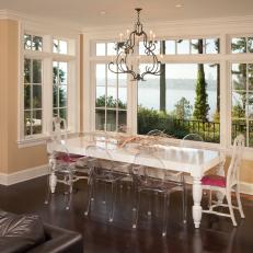 French Country Dining Room with Updated Table and Chairs 