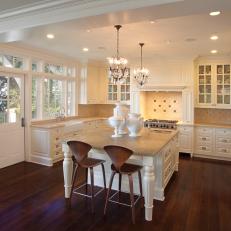 French Country Kitchen with Large Island
