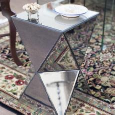 Reflective Geometric End Table