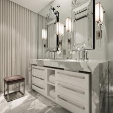 Magnificent Bathroom With Modern Double Vanity