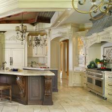 Open Plan Kitchen With Ornate Design