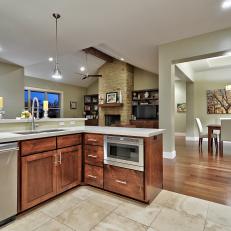 Open Concept Kitchen With View of Dining Room
