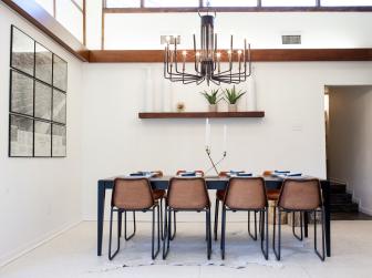 Dining Room With Molded Chairs 