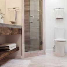 Master Bathroom With Earth-Toned Palette 