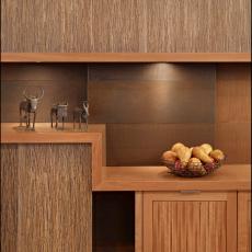 Contemporary Custom-Made Cabinets With Decorative Sculptures
