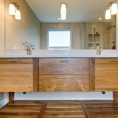 Craftsman Bathroom with Double Vanity