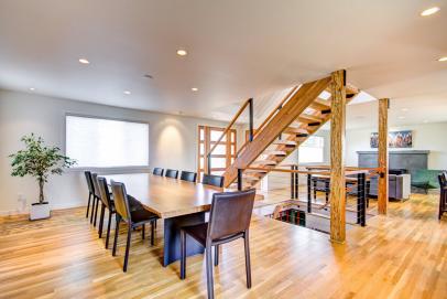 Open Concept Asian Dining Room With Light Hardwood Floors Hgtv